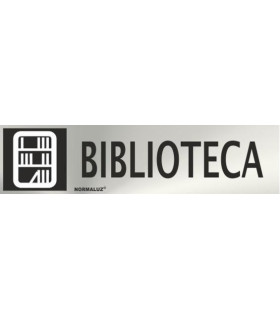 Señal informativa rectangular, de texto y pictograma 50 x 200 mm de acero inoxidable SEKURECO