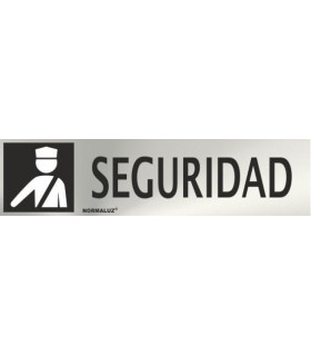 Informativa Seguridad Acero Inoxidable Adhesivo de 0'8mm 50 x 200 mm