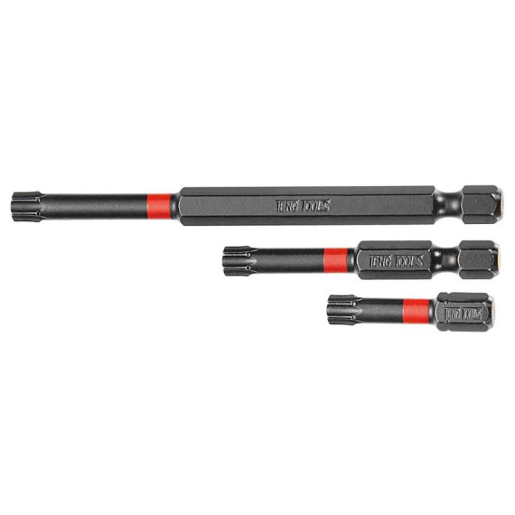 Puntas TX de impacto hexagonal TX10 30 mm 1/4" (5 Uds) TENGTOOLS