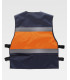 Chaleco fluor con ajustes laterales y bolsillo trasero WORKTEAM C3602