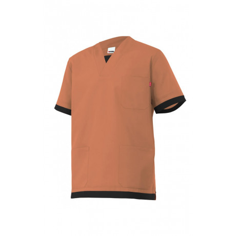 Camisola pijama naranja clara de manga corta Serie M589