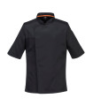 Chaqueta de cocinero de manga corta Stretch Mesh Air Pro adornos resalte PORTWEST C746
