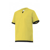 Camisola pijama amarilla clara de manga corta Serie M589