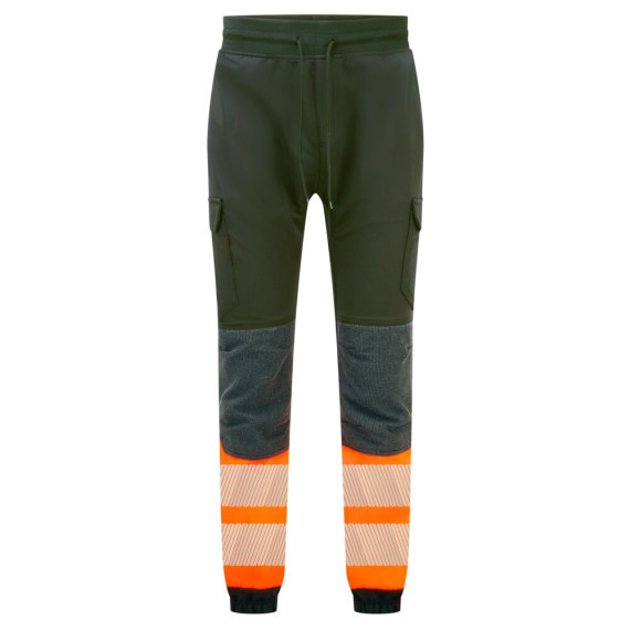 Pantalão de alta visibilidade KX3 de tecido flexível proteção de joelho e fita refletora PORTWEST KX341