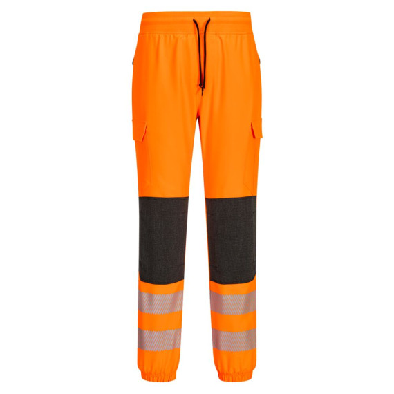 Jogger Hi-Vis Flexi Classe 2 en tissu élastique avec poches et bandes réfléchissantes PORTWEST KX346