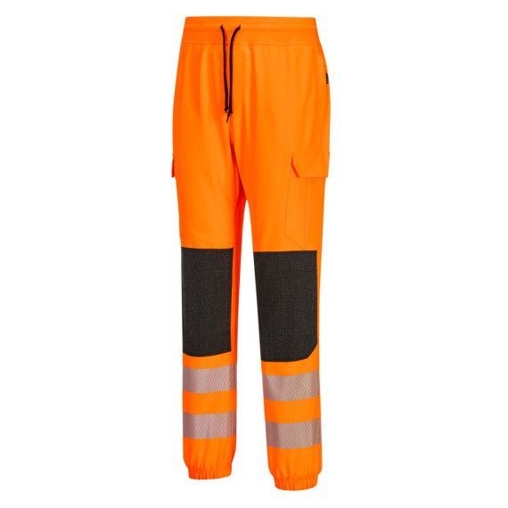 Jogger Hi-Vis Flexi Klasse 2 aus elastischem Material mit Taschen und reflektierenden Streifen PORTWEST KX346