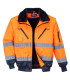 High visibility 3 in 1 jacket, removable wool collar with reflective strips PORTWEST PJ50