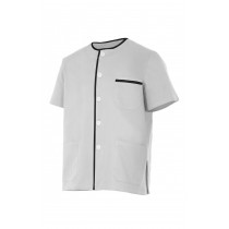 Chaqueta pijama blanca de manga corta Serie P599