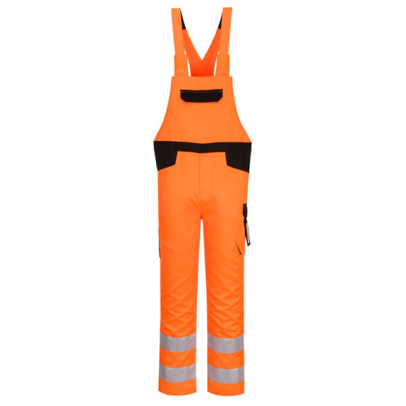 Peto PW2 de segurança, de costuras de ponto duplo bicolor flúor + fitas PORTWEST PW244