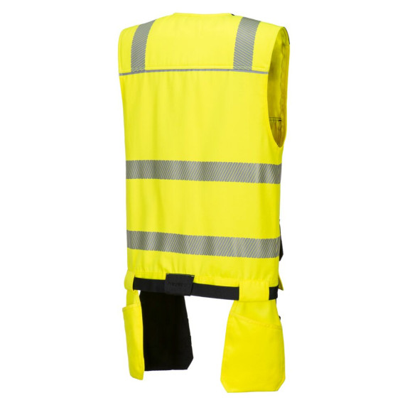 Chaleco PW3 Tool Classe 1 de polialgodão com fitas refletivas HiVisTex amarelo flúor PORTWEST PW308