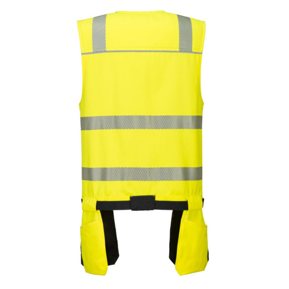 Chaleco PW3 Werkzeug Klasse 1 aus Polycotton mit reflektierenden HiVisTex Bändern in fluoreszierendem Gelb PORTWEST PW308