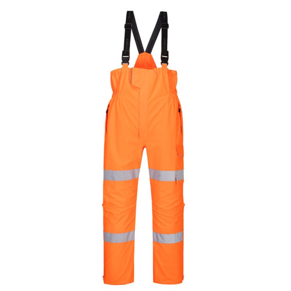 High visibility Extreme bib with knee pad pocket and reflective strips PORTWEST S594
