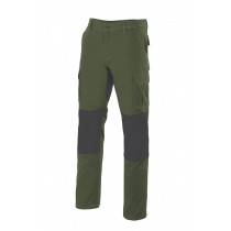 Green Jagd Multibolsillos Hosen mit Verstärkungen der Serie R103001