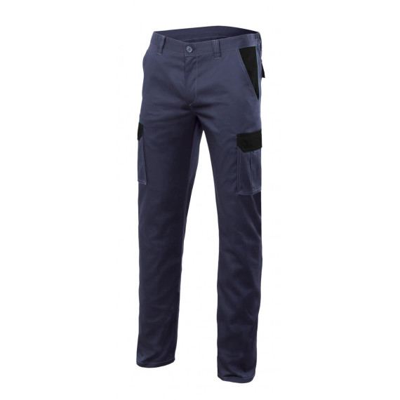 Navy Blue Pants Stretch Bicolor Multibolsillos Series PT103002S
