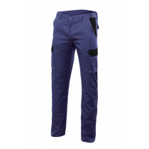Pantalon azulina stretch bicolor multibolsillos Serie PT103002S