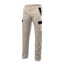 Beige Sand Stretch Pants Multibolsillos Series PT103002S