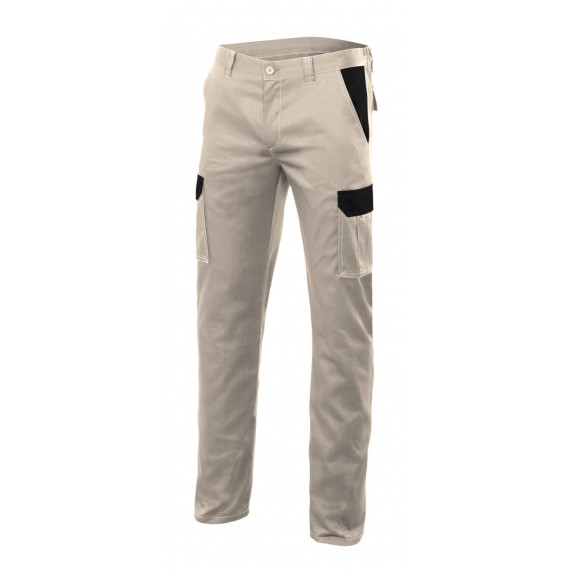 Beige Sand Stretch Pants Multibolsillos Series PT103002S