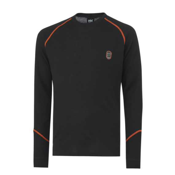 T-shirt manga longa chama retardante fakse crewneck helly hansen