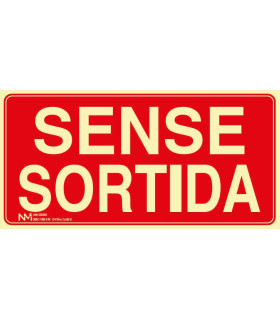 Sinal de Saída com camada luminescente Classe A SEKURECO