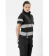 High-neck Workshell vest with reflective strips S9233 WORKTEAM