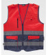 Chaleco flúor combinado con cintas reflectantes personalizadas C3687 WORKTEAM