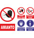 Multissign Asbest-Plakat auf Leinwand