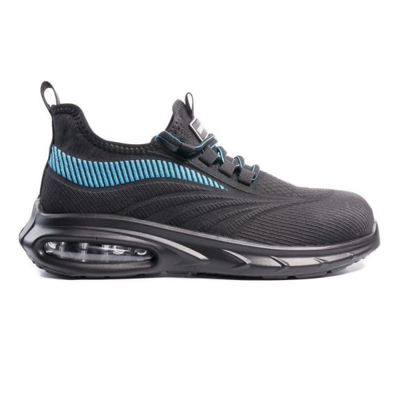 Zapatilla de seguridad COMBIO transpirable en negro y azul SAFETOP