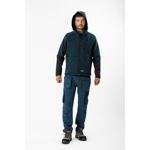 Sweatshirt combinada com capuz e manga raglan - WF2605 WORKTEAM