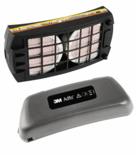 Kit batteria e filtro per attrezzature per la respirazione 3M ™ AdFlo ™, filtro A1B1E1 e batteria ad uso intensivo al litio, 837