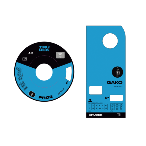 Information plates for pro2 rings and Gako 10/12 Irudek