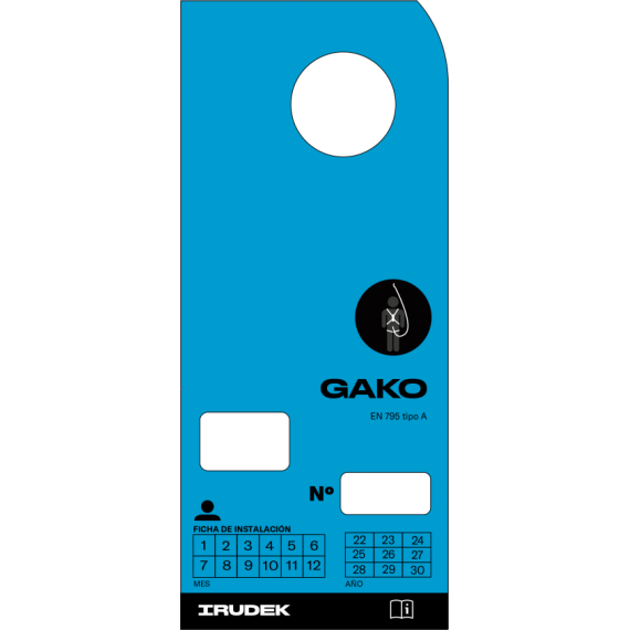 Information plates for pro2 rings and Gako 10/12 Irudek