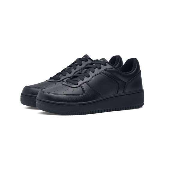 Zapatillas antideslizantes con cordones y amortiguación de espuma Revive HOLCOMBE BLACK SHOES FOR CREWS