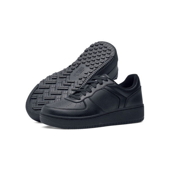 Baskets antidérapantes avec lacets et amortissement en mousse Revive HOLCOMBE BLACK SHOES FOR CREWS