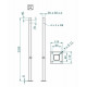 Poste de acero estandard 50 x 50 x 2 mm Cepro