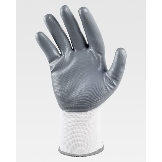 13 Gauge Gloves, Polyester Support and Nitrile Coating WORKTEAM G5000