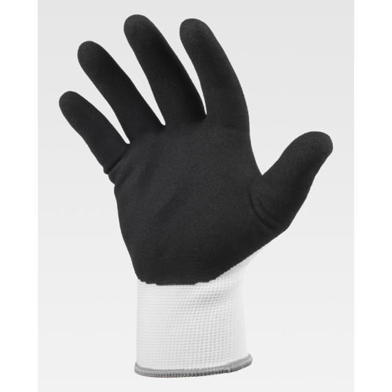 13 gauge gloves, polyester support and microporous nitrile coating WORKTEAM G5010