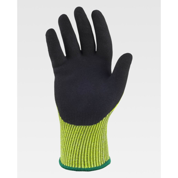 Guantes de 13 galgas, con soporte de diferentes fibras y recubrimiento de nitrilo microporoso WORKTEAM G5510