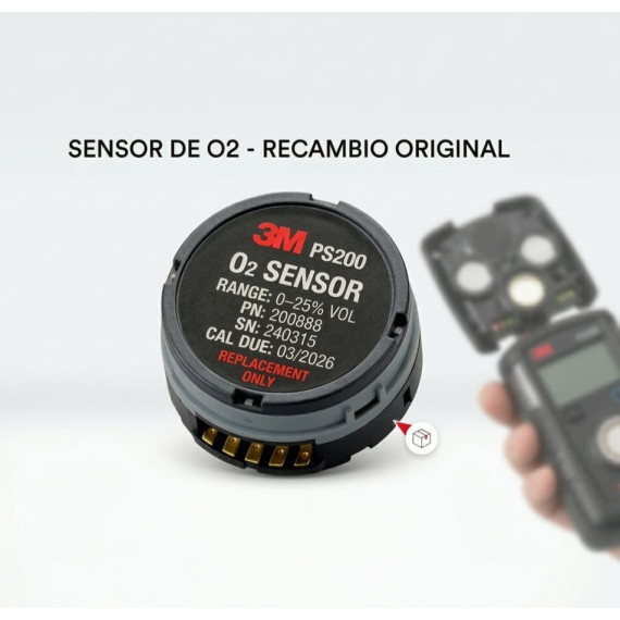Sauerstoffsensor O2 für Multigasdetektor 3M PS200 - 2 Jahre