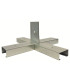 Base cruz automontable acero galvanizado 50x50cm para señalización temporal SEKURECO