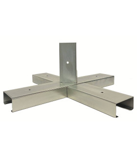 Base cruz automontable acero galvanizado 50x50cm para señalización temporal SEKURECO