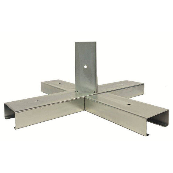 Base cruz automontable acero galvanizado 50x50cm para señalización temporal SEKURECO