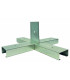 Base cruz automontable acero galvanizado 50x50cm para señalización temporal SEKURECO