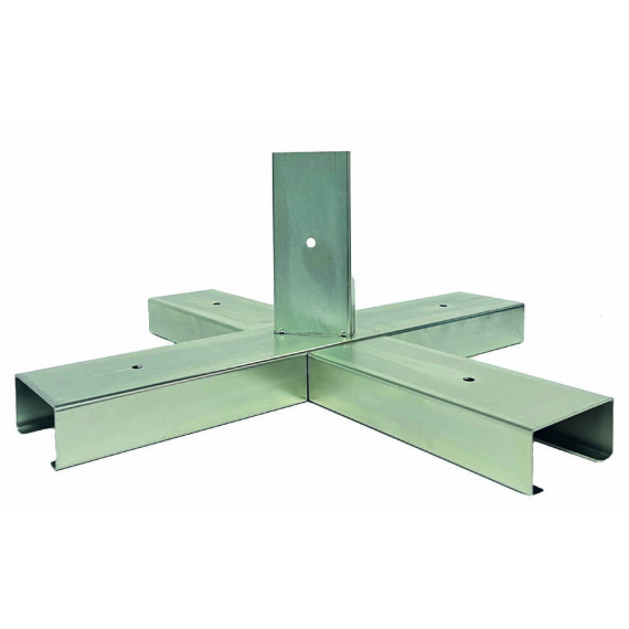 Base cruz automontable acero galvanizado 50x50cm para señalización temporal SEKURECO