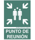 Signe Evacuation PVC Point de rencontre Luminescent Cofan