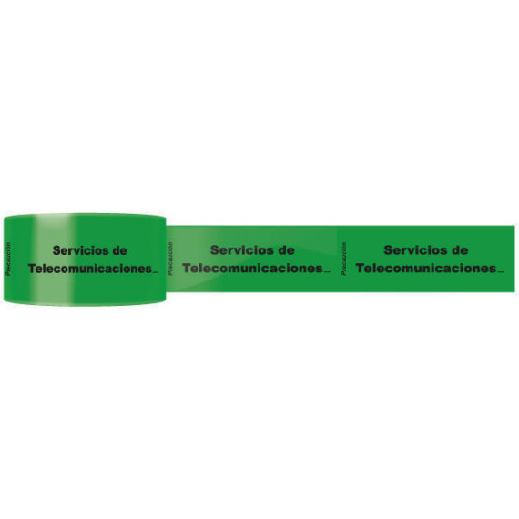 Fita de sinalização para soterramento de serviços de telecomunicações 15 cm x 200 m x 0,075 mm SEKURECO