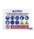 Affiche de chantier en glasspack 0,7 mm (pictogrammes) COFAN