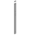 Poste rectangular tapa hierro en acero galvanizado 80 x 40 x 150 cm SEKURECO