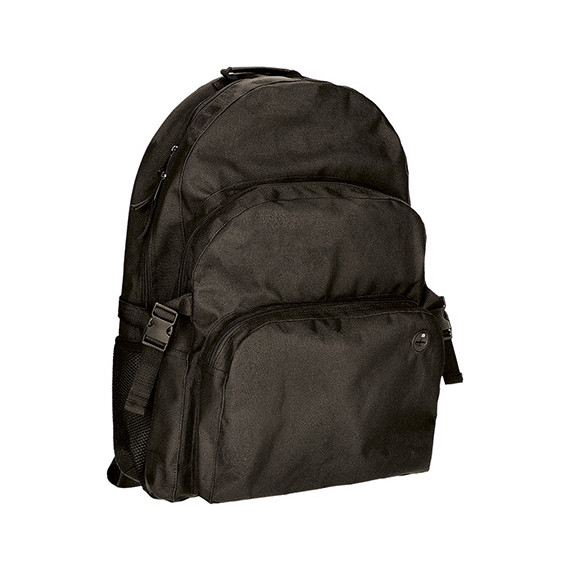 Große Kapazitätsrucksack mit oberem Griff und großen Taschen, schwarz, aus Polyester- und PVC-Gewebe VALENTO WERPAT.