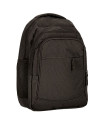 Sac à dos d'entreprise pour ordinateur portable, poche intérieure avec mousse et bretelles ajustables, tissu en polyester et PVC