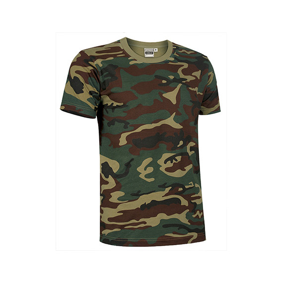 Camiseta com design de camuflagem militar VALENTO Jungla
